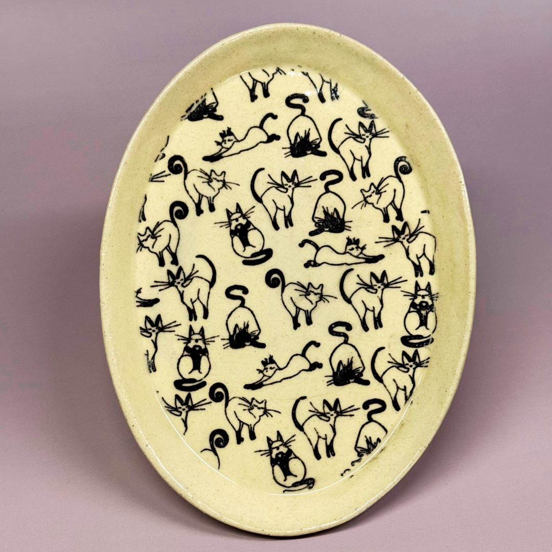 Oval Kitty Plate