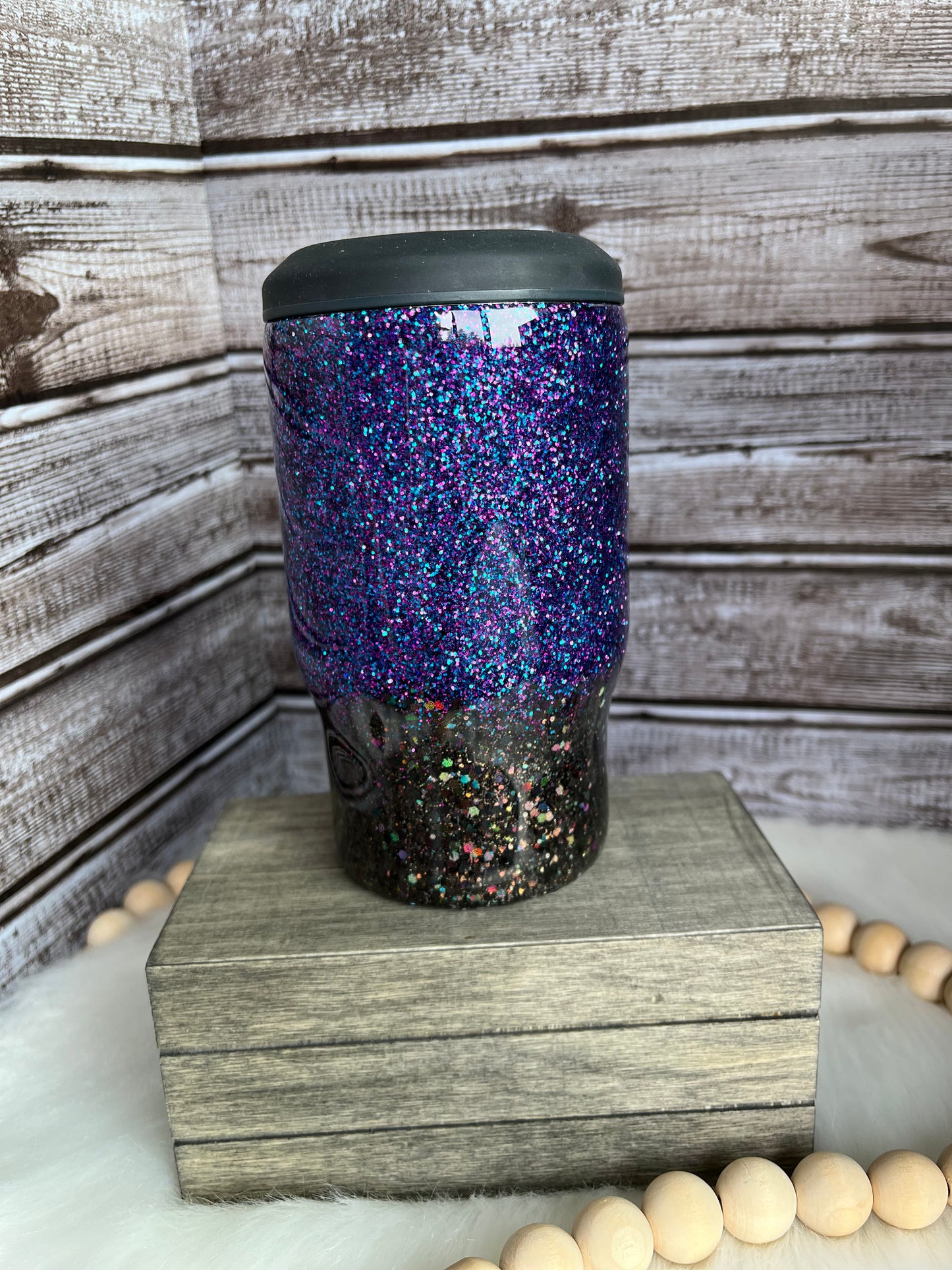 Purple & Black Koozie