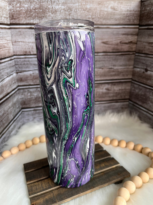 Purple, Green, Black, & White Hydrodip