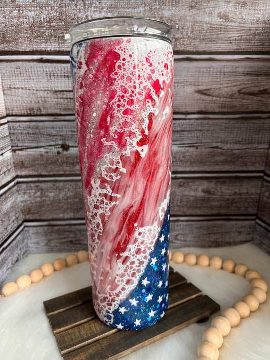Red White & Blue Swirl