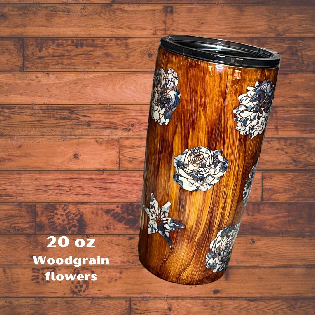 Woodgrain floral