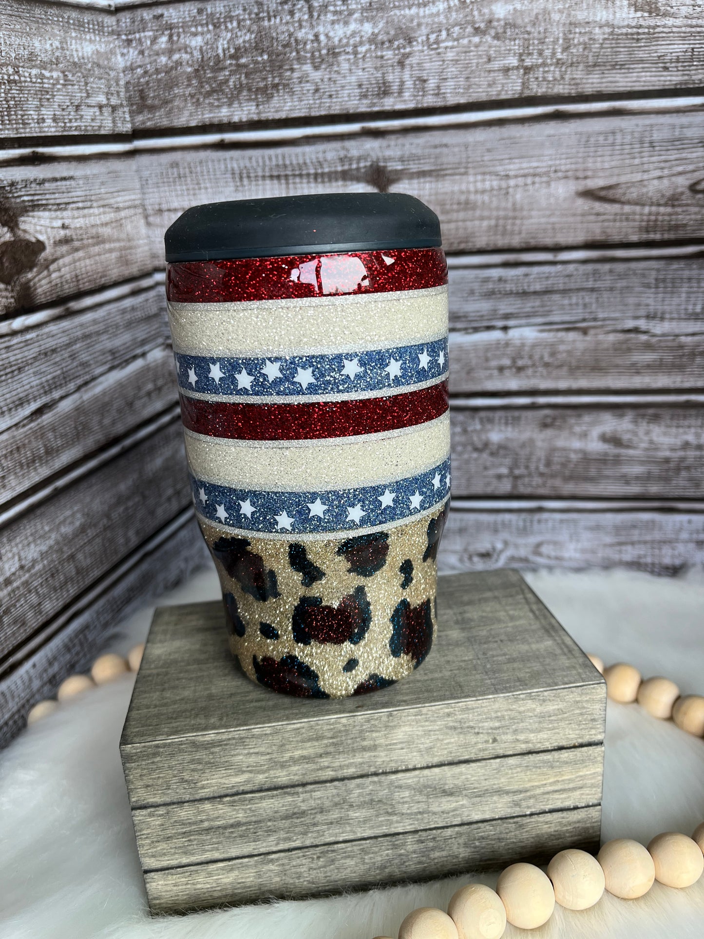 Leopard spot & Stripes Koozie