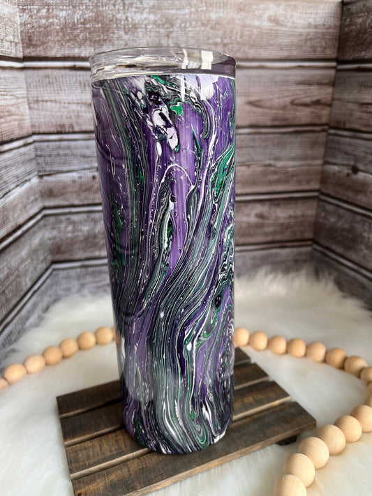 Purple, Green, Black, & White Hydrodip