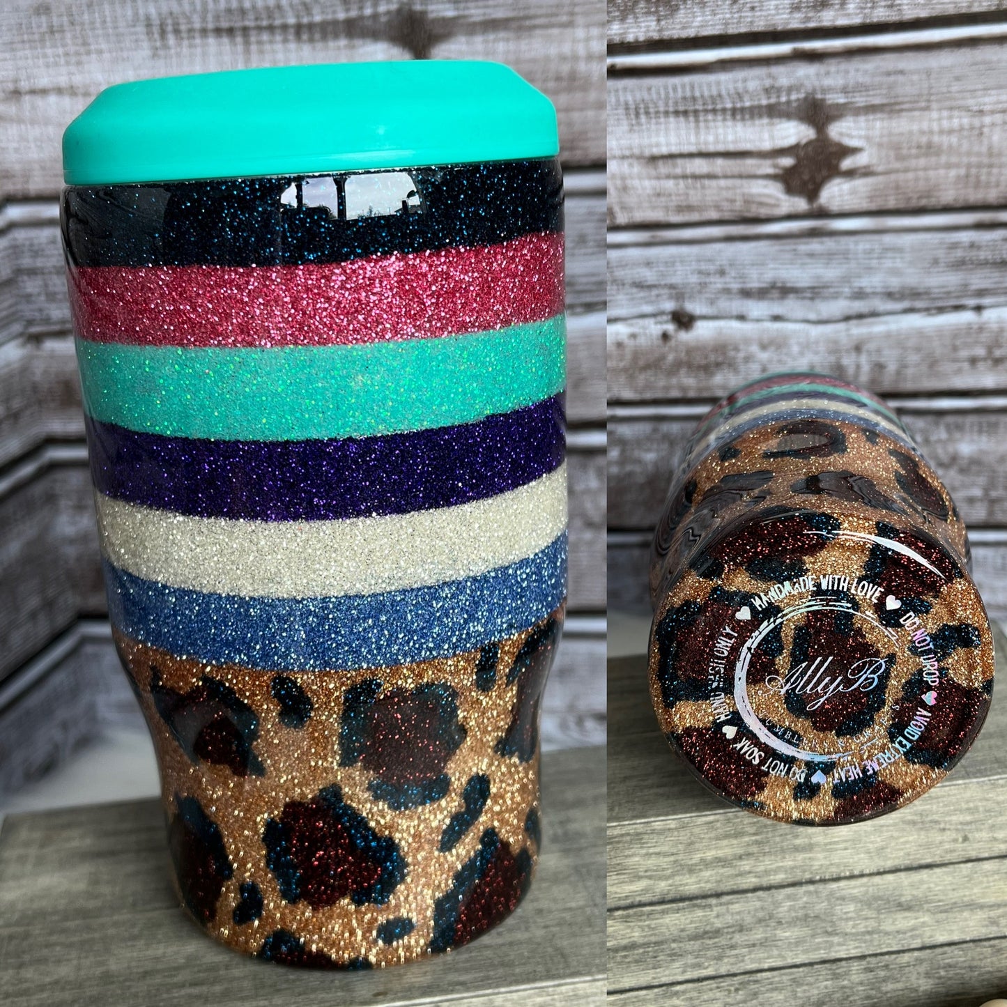 Leopard spot & Stripes Koozie